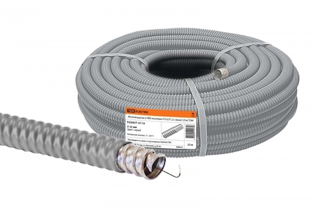 TDM ELECTRIC SQ0407-0116 Металлорукав в ПВХ-изоляции РЗ-Ц-П 22 серый (25м) TDM